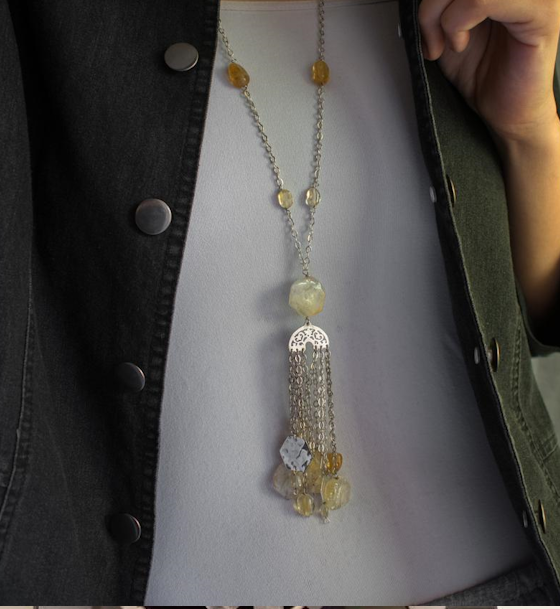Solara Necklace with tassel
