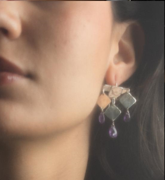Aether earring Amethyst
